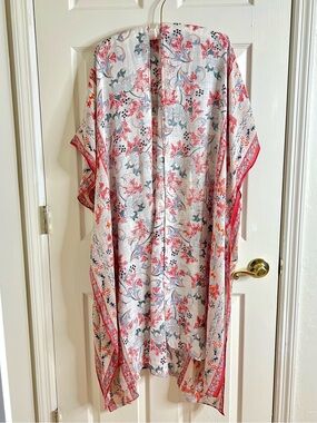 Moss Rose Capri Kimono Beach Cover Up.